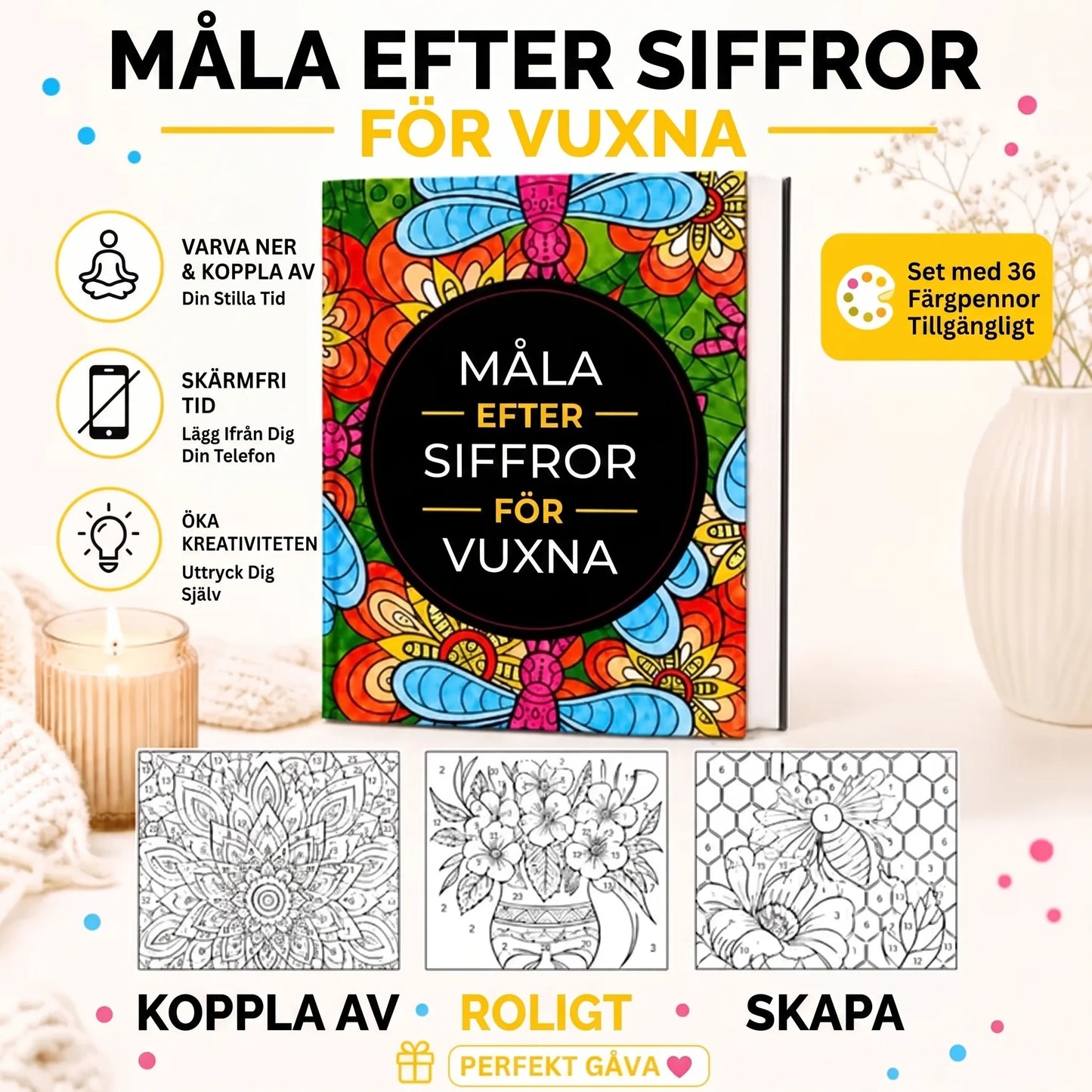 Färgläggningsbok för vuxna